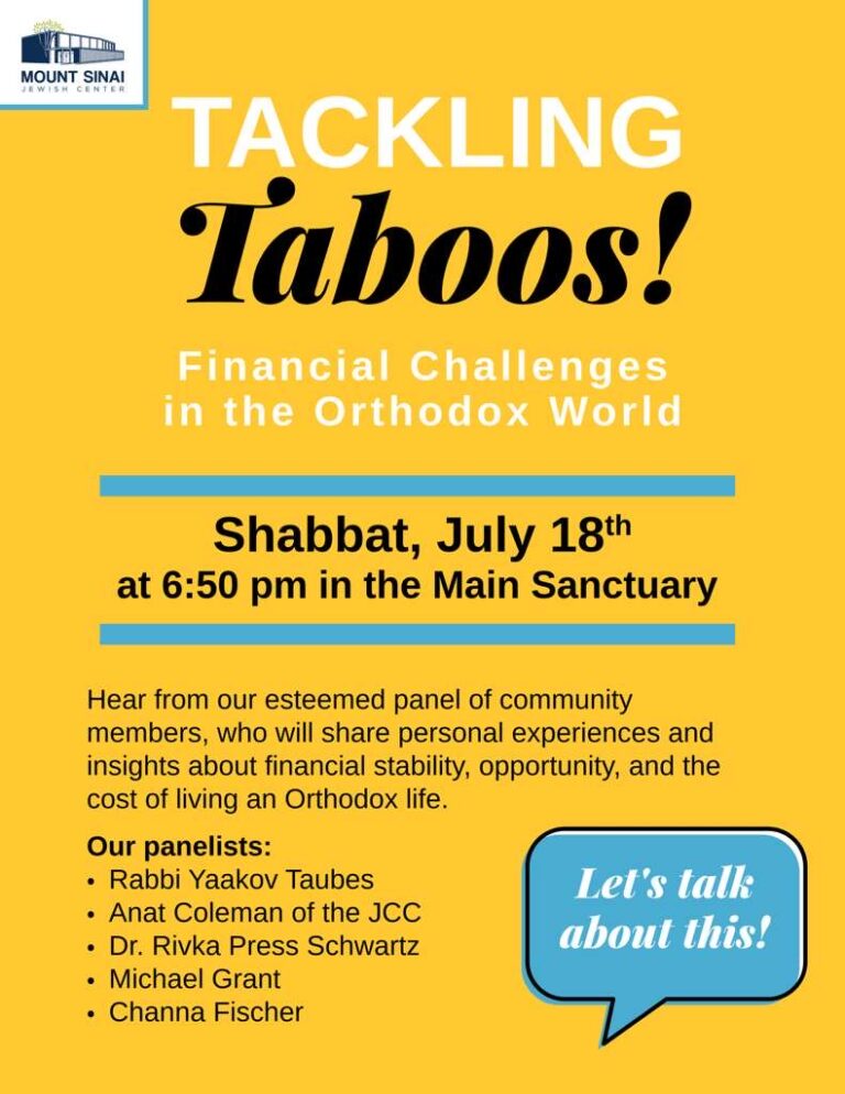 tackeling taboos MSJC flyer